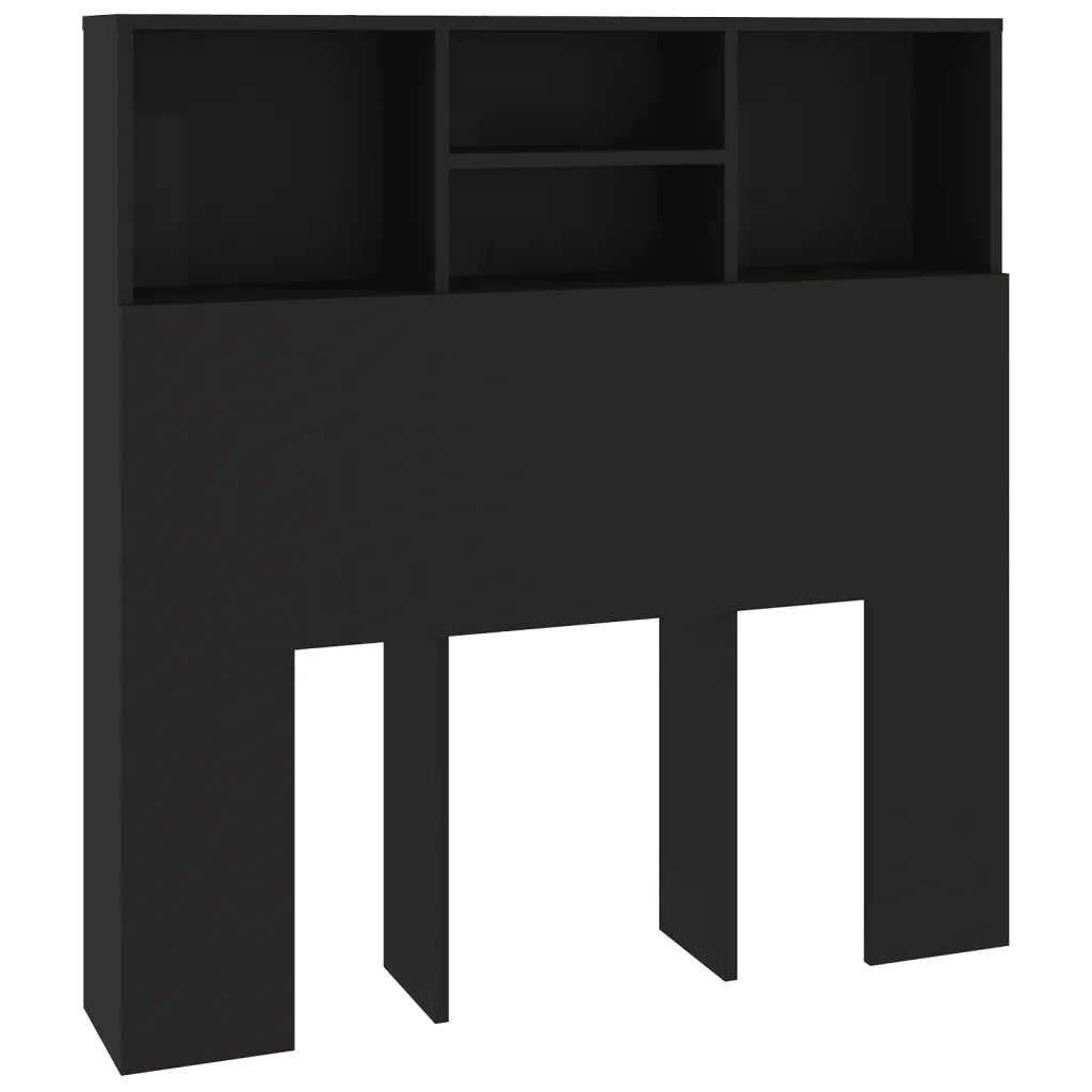 Testiera con Contenitore Nero 100x19x103,5 cm 811845