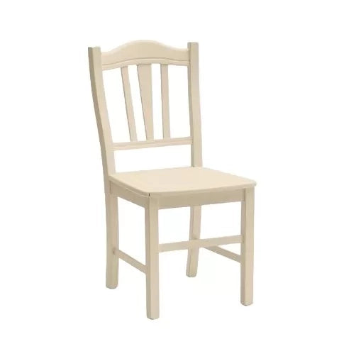 Set 2 sedie country legno beige seduta legno 46x50x95