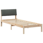Letto singolo | Letto per adulti | Struttura del Letto marrone e grigio scuro 75 x 190 cm