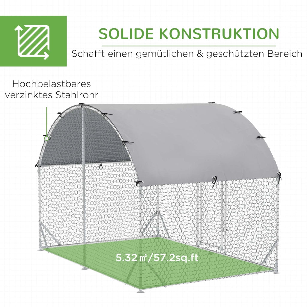 Recinto per Animali da Giardino ¨C Zephmum ¨C Grigio Antracite 120x80x60 cm