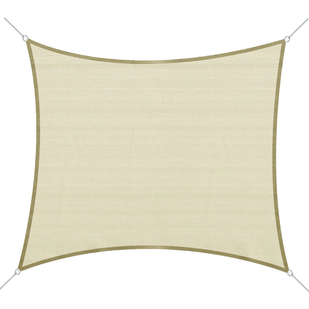 Tenda Vela da Giardino Rettangolare 3x4m in HDPE Crema
