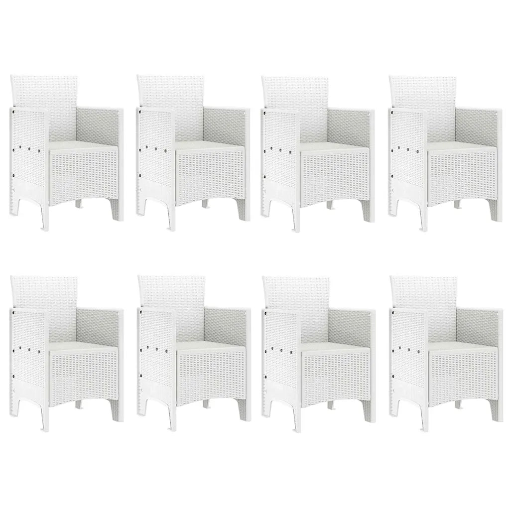 Set da Pranzo per Giardino 9 pcs Grigio chiaro Polipropilene