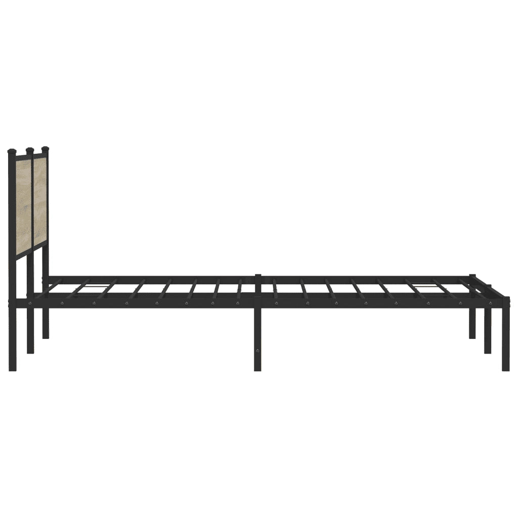 Giroletto senza Materaso in Metallo Rovere Sonoma 183x213 cm