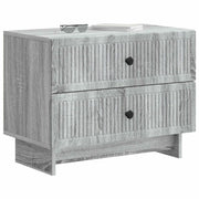 Comodino | Armadio da Notte | Mobiletto da notte con cassetto Grigio Sonoma 62 x 34,5 x 47,5 cm