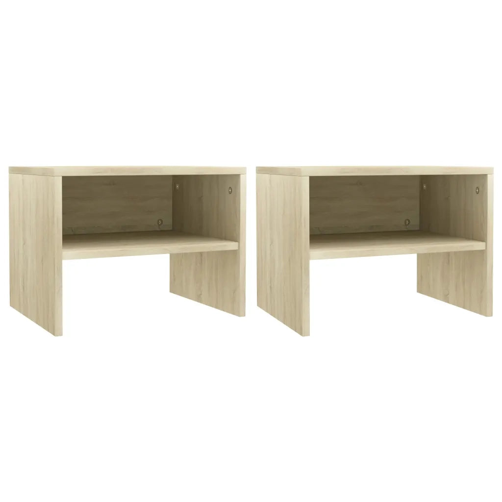 Comodini Rovere Sonoma 2 pz 40x30x30 cm in Truciolato  cod mxl 30334