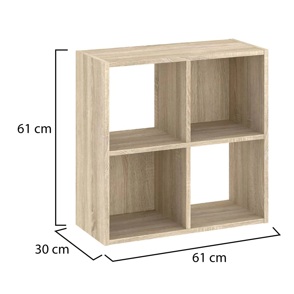 Biblioteca Liha, Libreria 2 Ripiani, 61x30x61h cm Marrone Rovere
