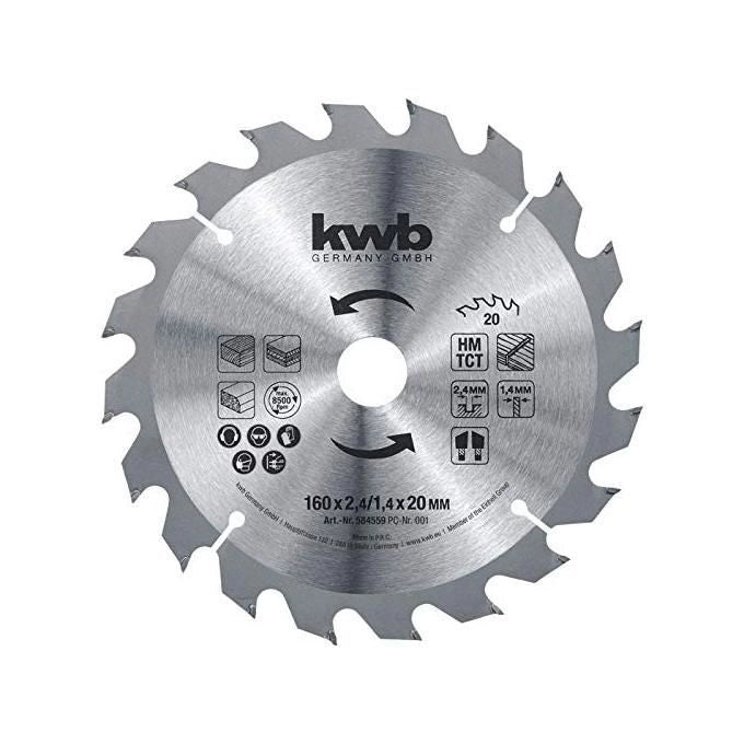KWB 586959 Lama per Sega Circolare Metallo Duro 190mm 30 Denti Diametro Attacco 30mm Spessore 1,4mm