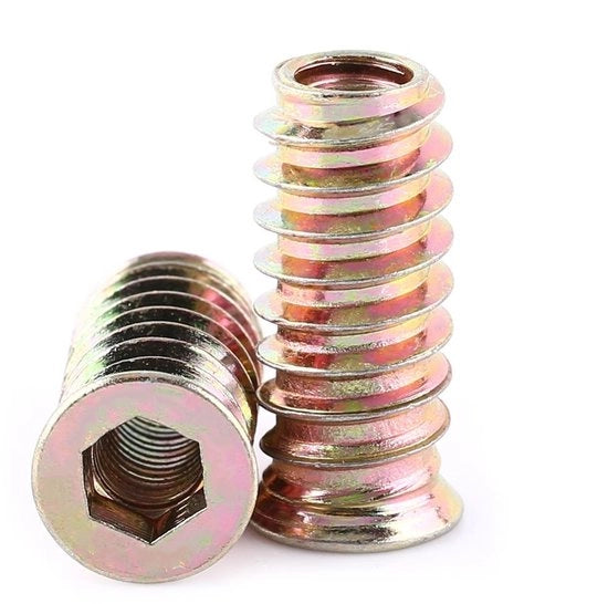 Viti a inserimento a 6 gomiti - 20 pezzi - viti a inserimento a 6 gomiti - accessori per viti - legno - zinklegering - acciaio inossidabile di alta qualità - viti a inserimento