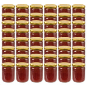 Vasi per Marmellata in Vetro Coperchio Oro 48 pz 230 ml 50802