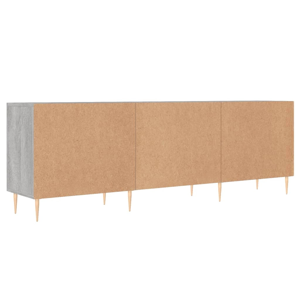 Mobile TV multimediale mensola TV credenza TV sala da pranzo soggiorno camera da letto Sonoma 150 x 30 x 50 cm legno ingegnerizzato grigio 02_0028402