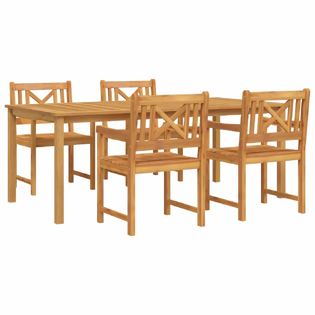 Set da Pranzo per Giardino 5 pcs Marrone 3375652