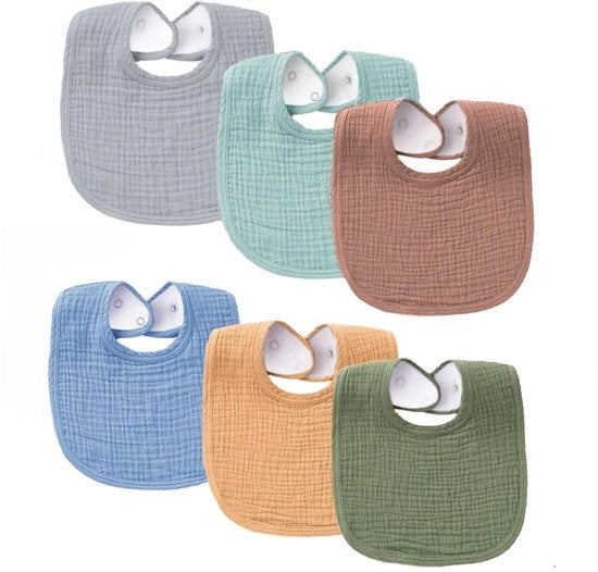 Set di Slabbetti per Neonati Unisex a Chiusura a Doppia Drukknoop