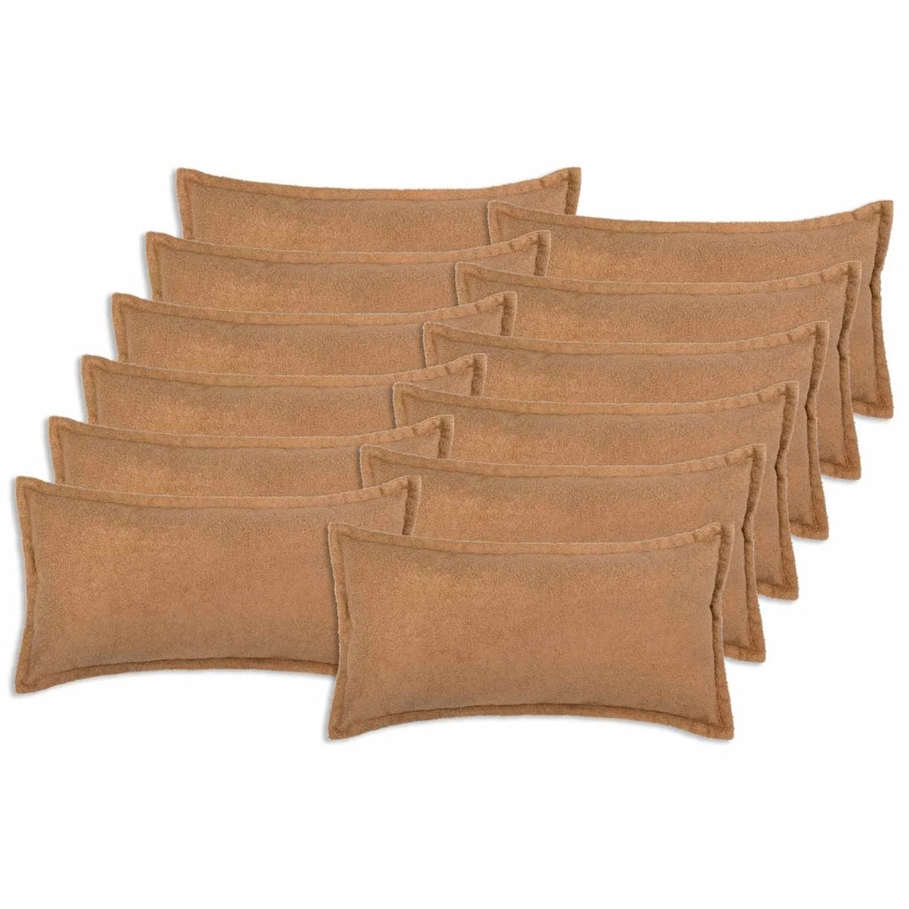 Federa 12 pcs HOUTEN Beige 40 x 80 cm Bouclé 918219