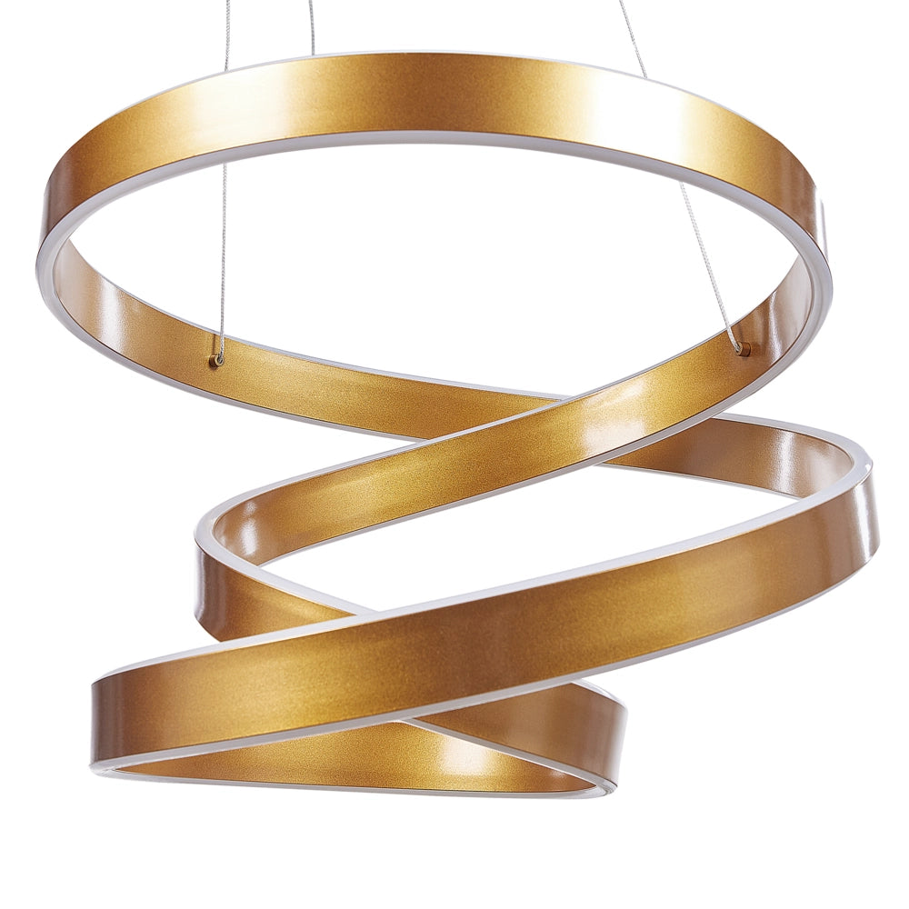 Lampada a sospensione moderna Illuminazione Lampada a LED integrata novità a forma di nodo oro