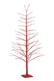 Alberello di Natale Luminoso Mini Albero Natalizio Led Piccolo Illuminato Dimensioni: 120 cm, Colore: Rosso