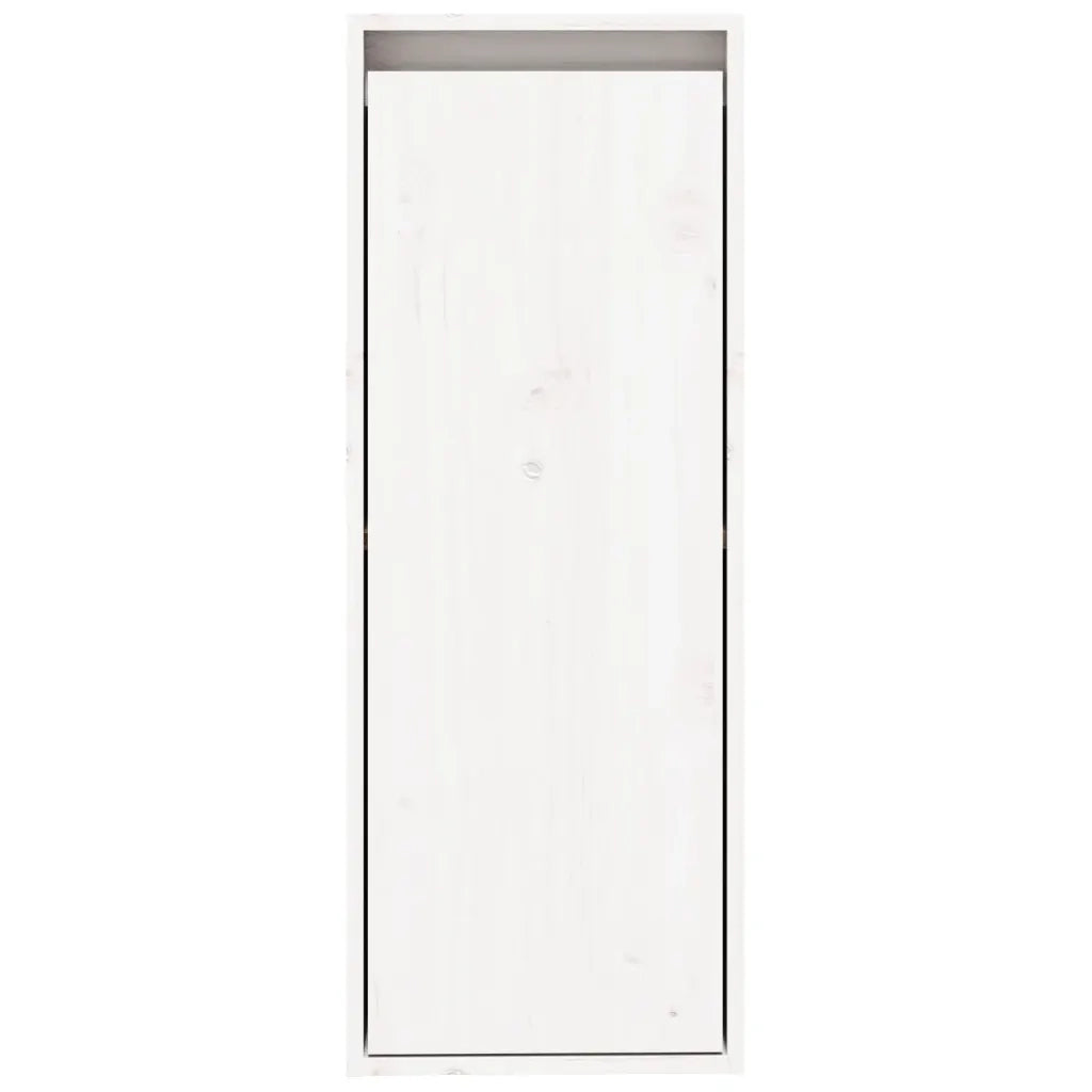 Pensili 2 pz Bianchi 30x30x80 cm in Legno Massello di Pino 813498
