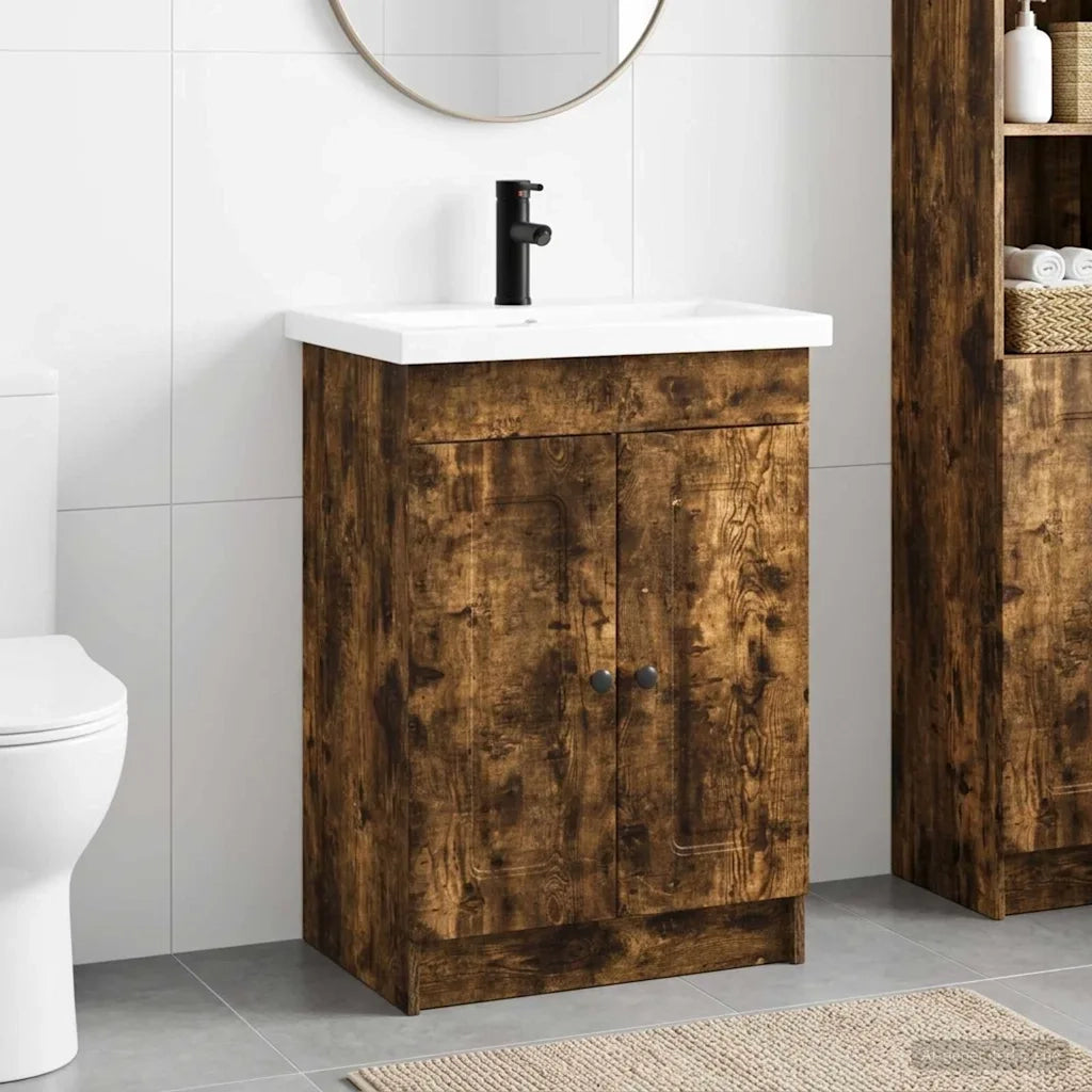Set di mobili per il bagno Rovere Fumo 56 x 37,5 x 81 cm 3404169