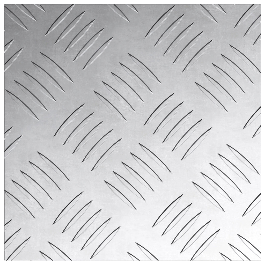Piastre di Alluminio a Scacchi 4 pz Antiscivolo 20x20 cm
