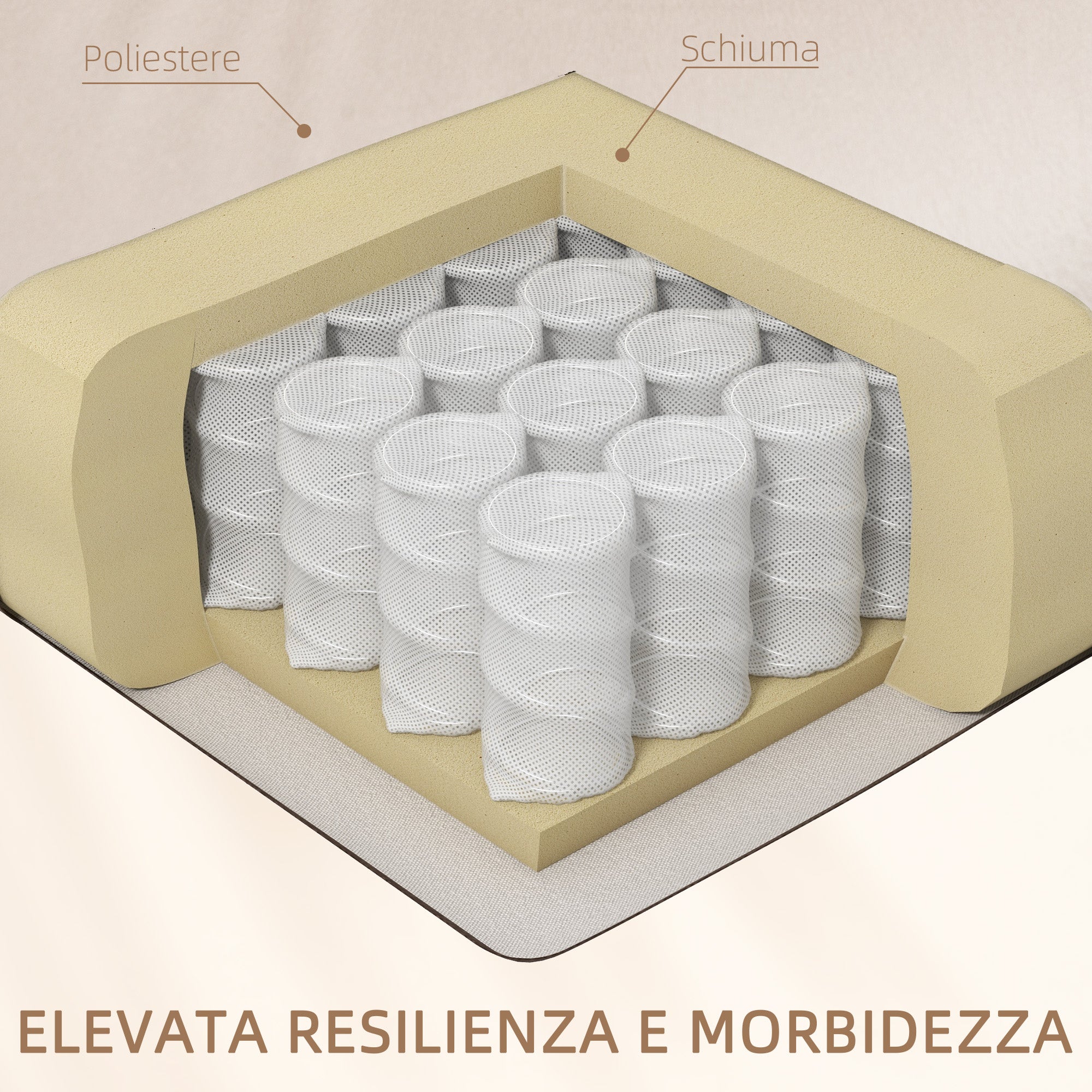 Poltrona Massaggiante e Reclinabile 77x93x105 cm con Tavolino Girevole Beige