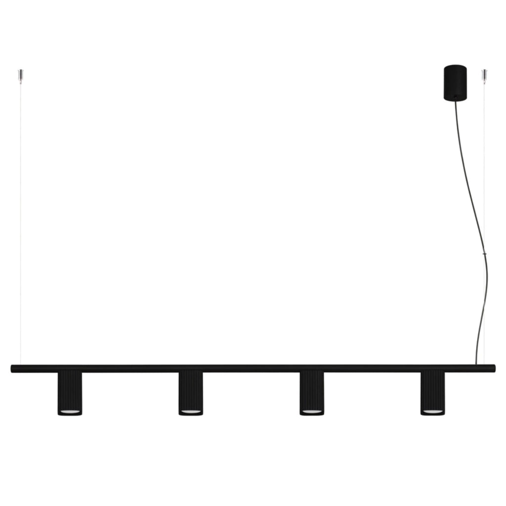 Lampadario RAYO 4 nero