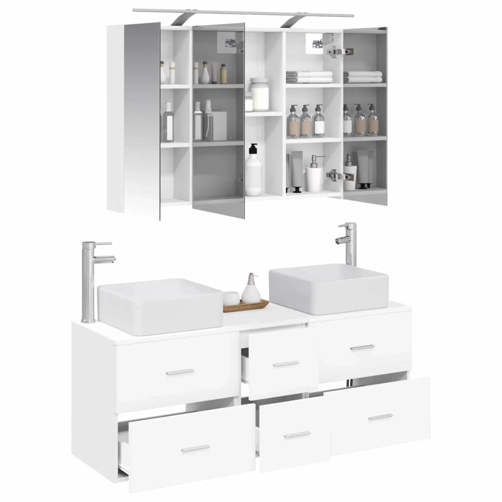 Set di mobili per il bagno 4 pcs Bianco 3406775