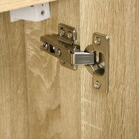 Pensile da Bagno con Specchio 60x15x60 cm in Truciolato Legno Naturale