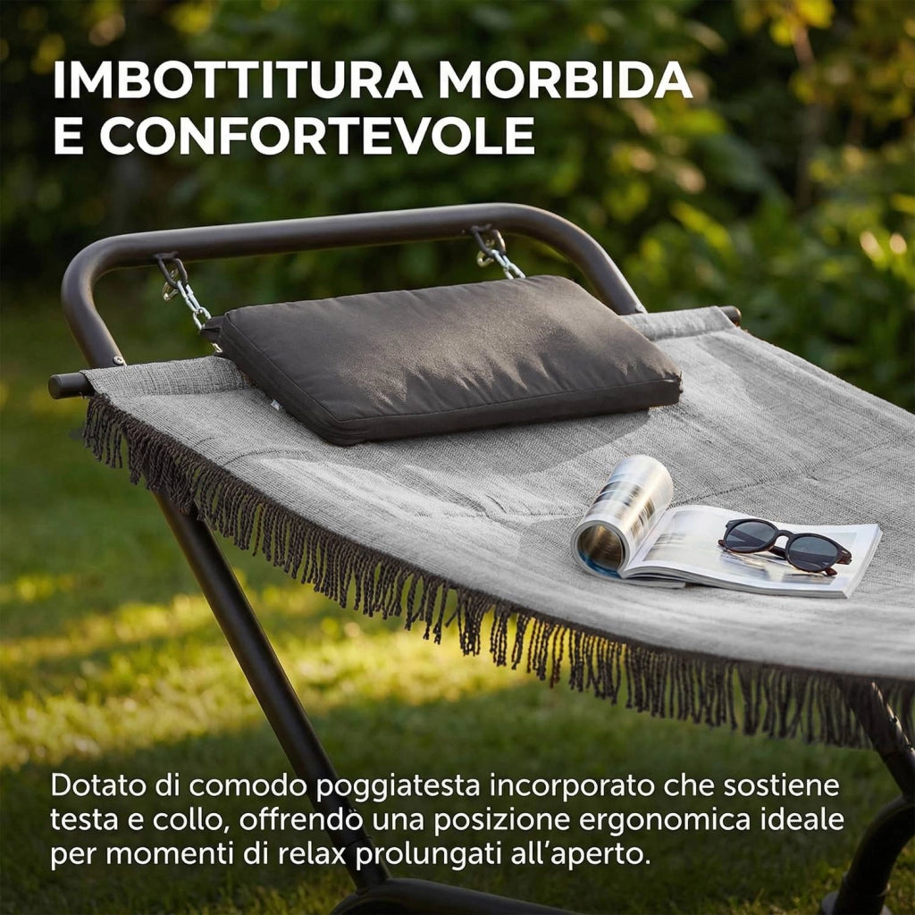 Marvin Cuscino di Ricambio per Amaca Bali Sospesa Tessuto Morbido Imbottito Resistente Colore Antracite