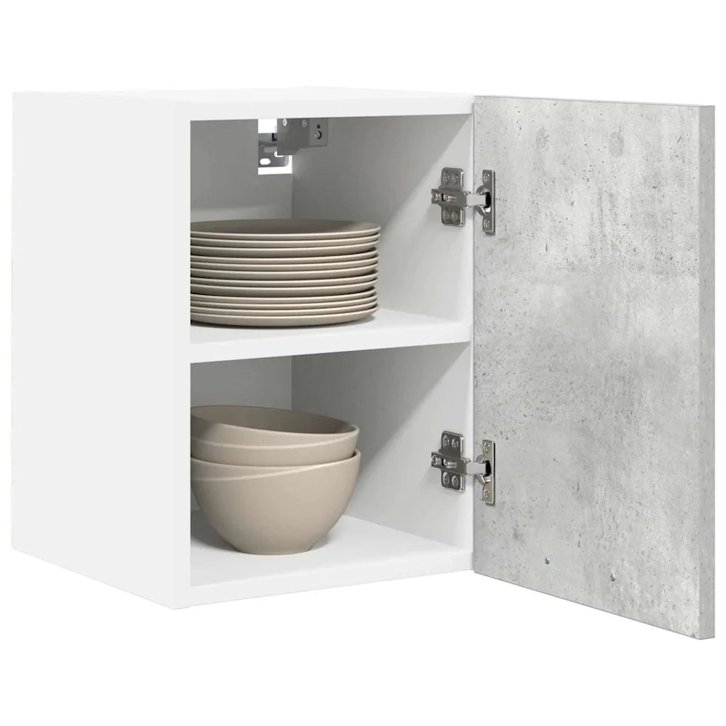 Armadio pensile Grigio Cemento e Bianco 30 x 31 x 40 cm 884120
