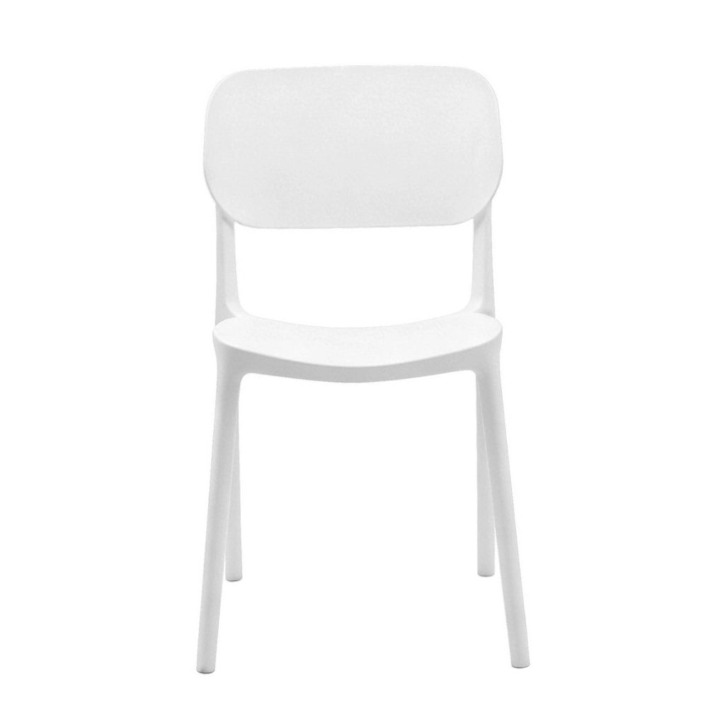 Set 4 Sedia in Polipropilene Loop Impilabili Bianco – Design Moderno e Leggero
