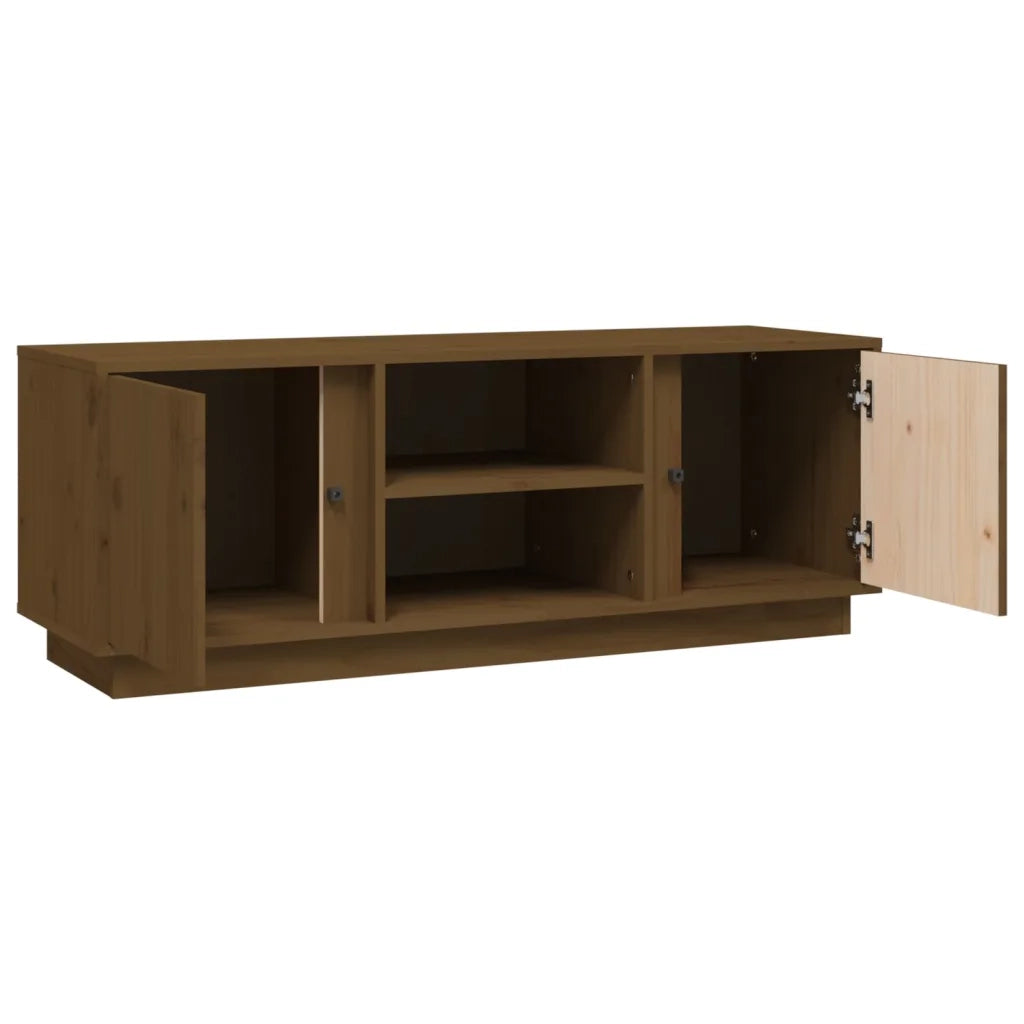 Mobile Porta TV Miele 110x35x40,5 cm in Legno Massello di Pino cod mxl 26423