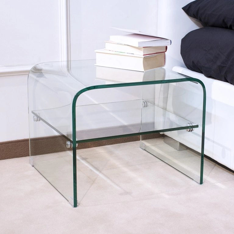 Itamoby Tavolino Eta Trasparente 50x50x40 per Salotto Elegante