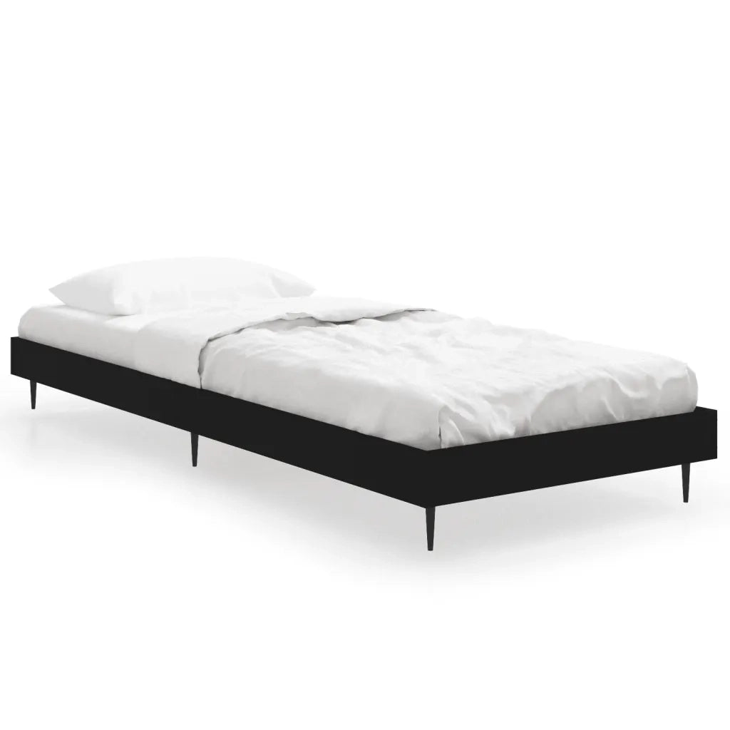 Giroletto-Struttura Letto Nero 75x190 cm in Legno Multistrato 257481