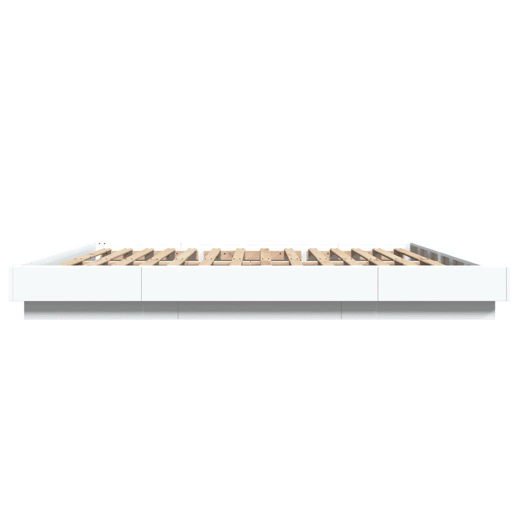 Giroletto-Struttura Letto Bianco 200x200 cm in Legno Multistrato 578241