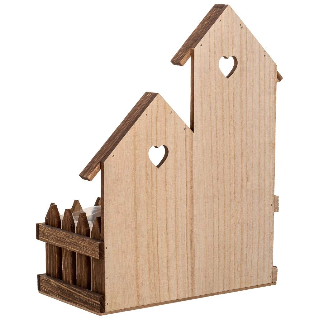Supporto in legno marrone 26,5x15x35h