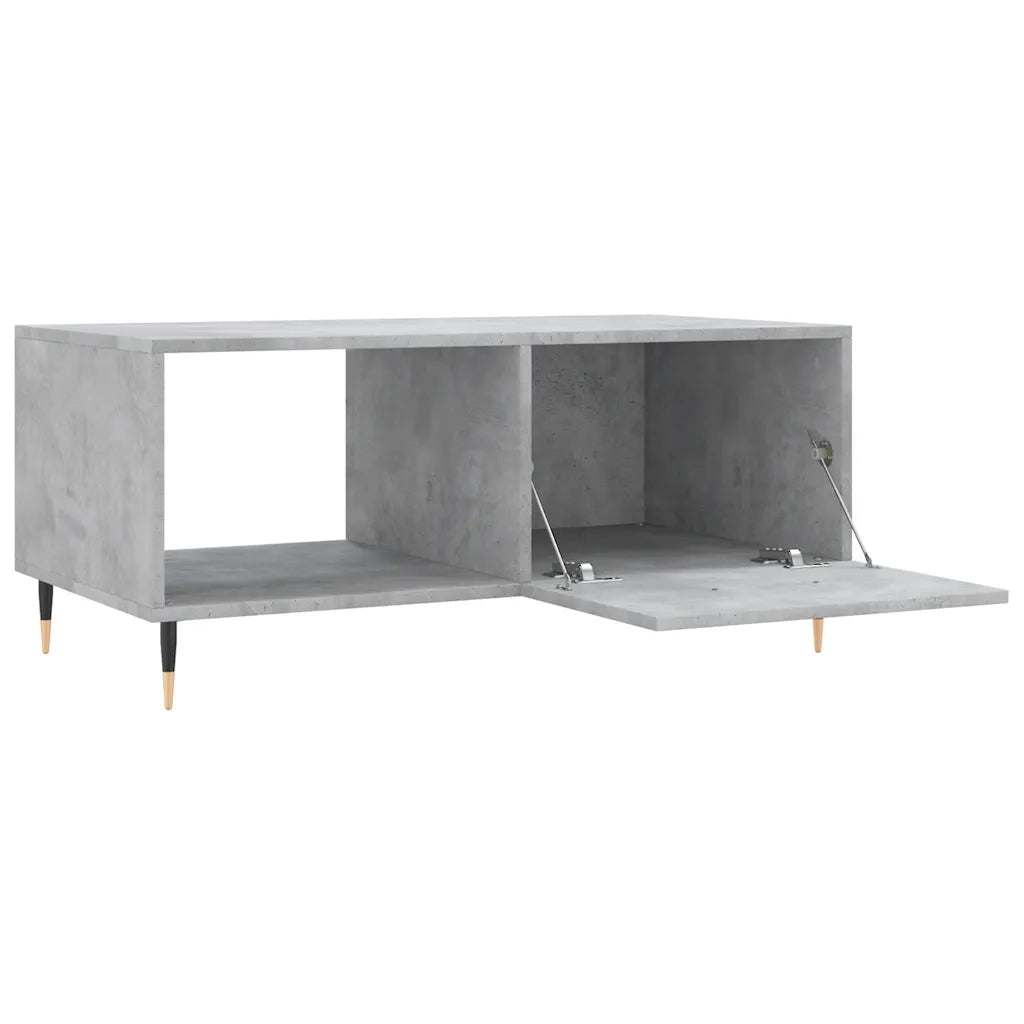 Tavolino da Salotto-Tavolino da soggiorno-Tavolo Grigio Cemento 90x50x40cm Legno Multistrato 429125