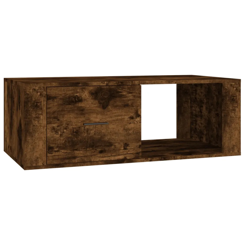 Tavolino da Salotto Rovere Fumo 100x50,5x35cm Legno Multistrato 816541