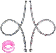 Slang di collegamento armatura G3-8 x M10 60 cm estensione flessibile in acciaio inossidabile per rubinetti acqua