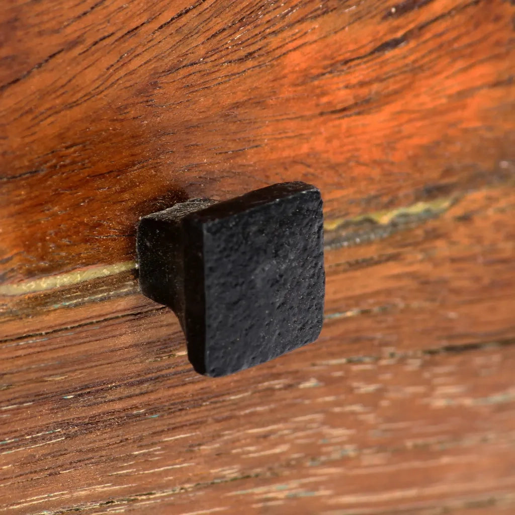 Comodino 40x30x50 cm in Legno Massello di recupero e Acciaio cod mxl 31103