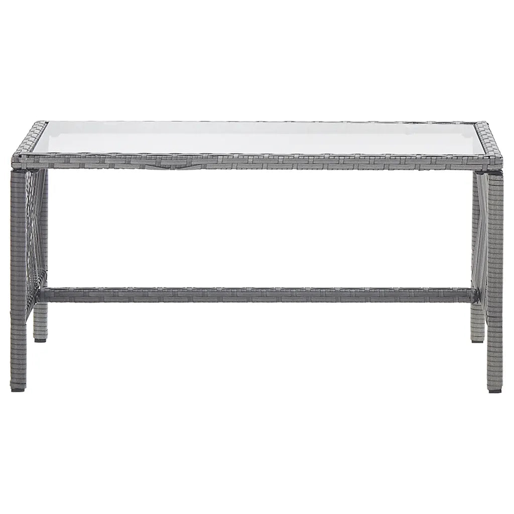 Set Divani da Giardino 4 pz con Cuscini in Polyrattan Antracite cod mxl 35151