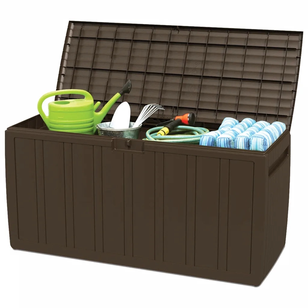 Baule Mobile Contenitore Cuscini Marrone 117x45,5x57,5 cm 270 Lcod mxl 119444