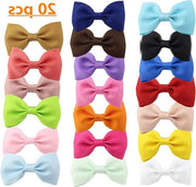 Spilleterne Premium per bambine - 20 colori - Nastro grosgrain - Spilleterne a forma di coccodrillo per bambini e cani