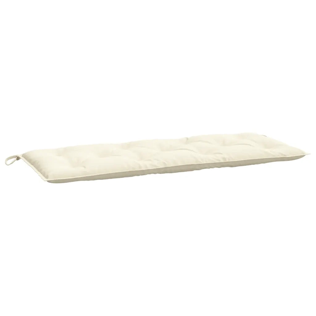 Cuscino per Panca da Giardino-Cuscini per panchina da esterno Crema 120x50x7 cm Tessuto Oxford
