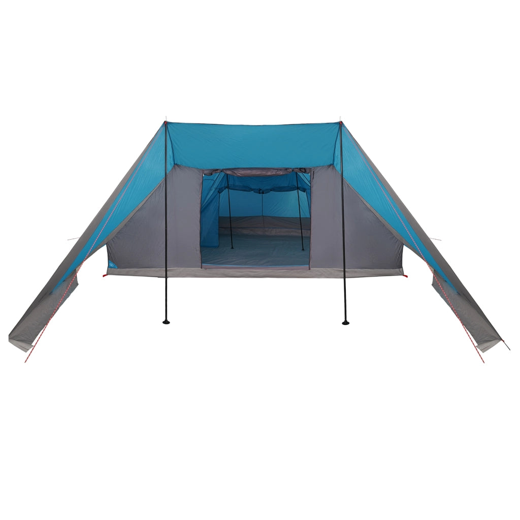 Tenda Familiare con Veranda Estesa - Blu - Impermeabile per 12 Persone