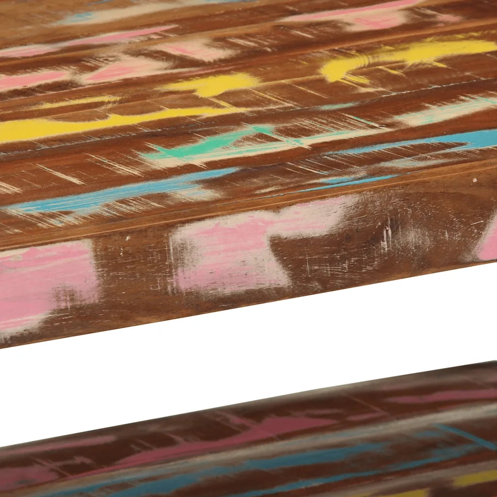 Tavolino Salotto Multicolore 90x50x38cm Legno Massello Recupero 4102717