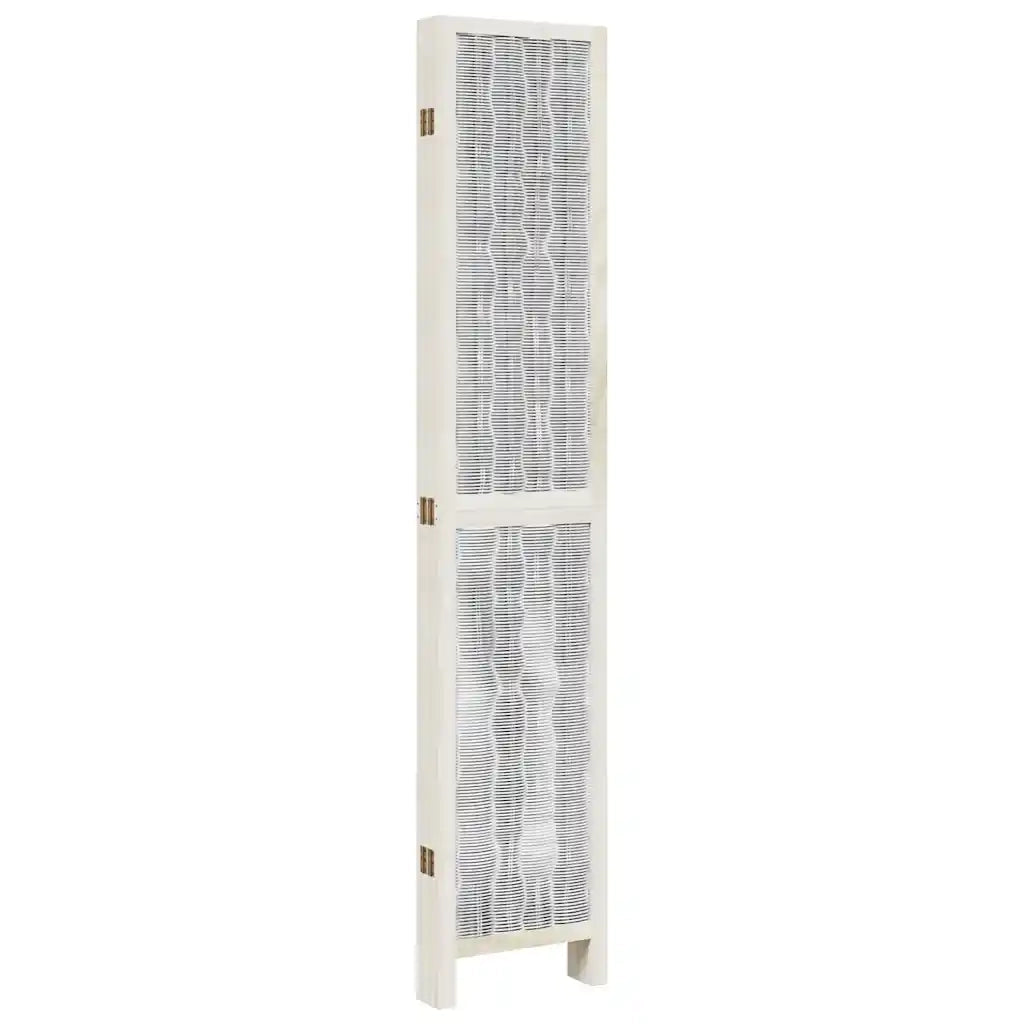 Divisorio Ambienti | Divider per stanze | Paravento 6Pannelli Bianco Legno Massello di Paulownia
