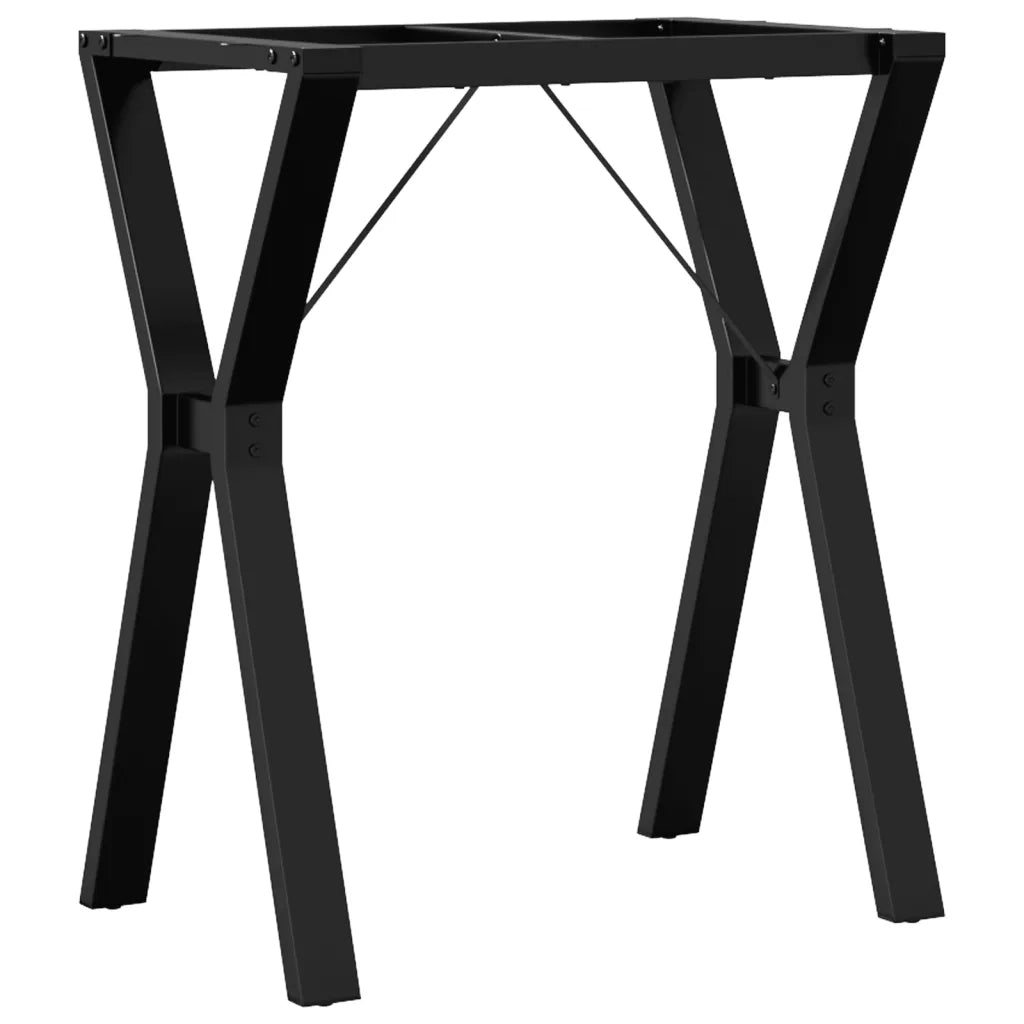 Gambe per tavolo da pranzo a Y in acciaio nero robuste e stabili stile industriale 60 x 40 x 73 cm 02_0047257