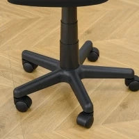 Sedia da Ufficio Ergonomica in Rete Senza Braccioli e Regolabile in Altezza, Nero