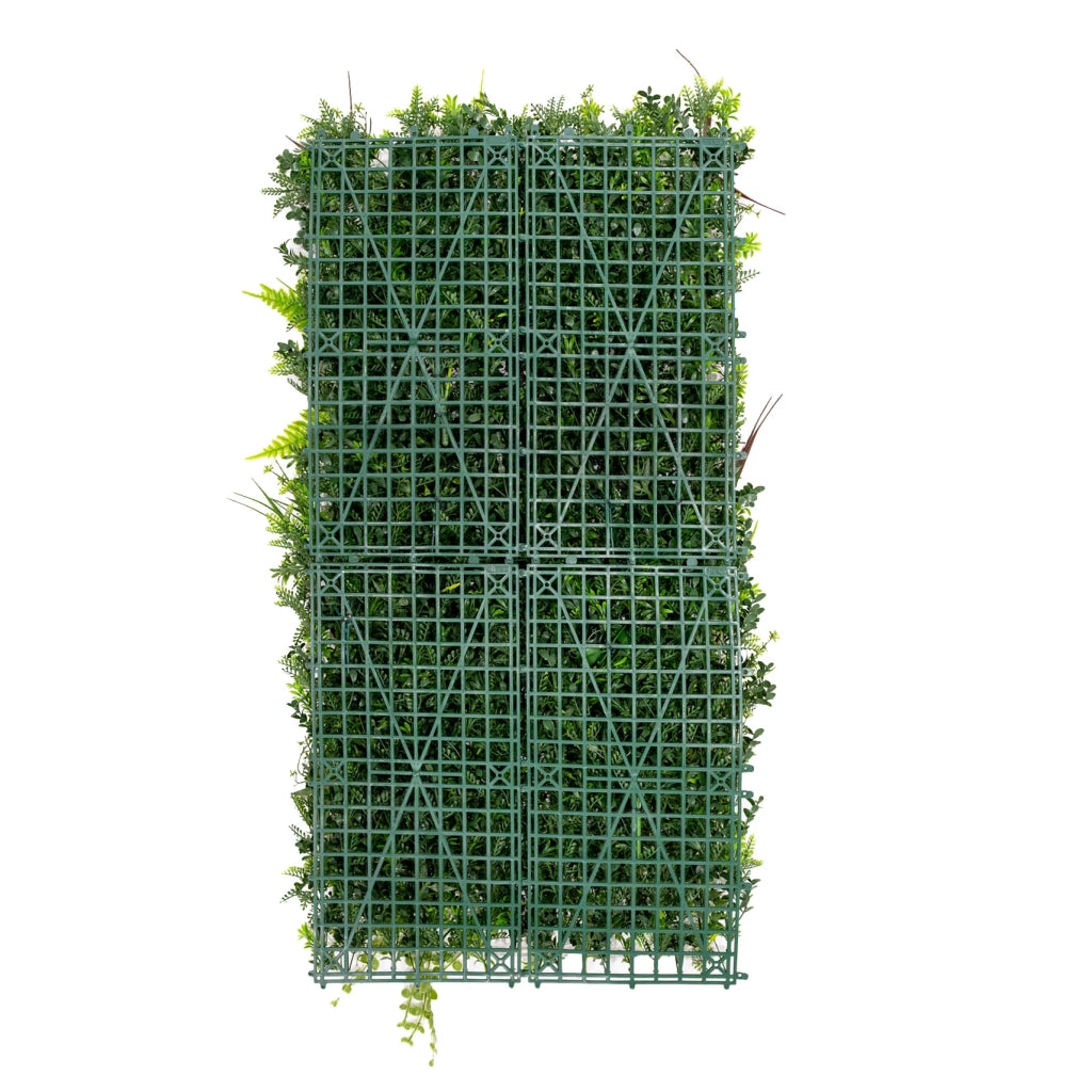 Piastrelle da Parete con Piante Artificiali 0,5m x 1m Pannello Erba Alina per Giardino e Arredo Casa