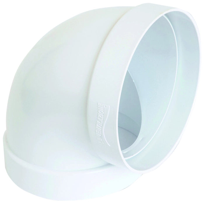 CURVA 90Â° PER AERAZIONE CANALIZZATA EE ¸ mm. 125, col. Bianco