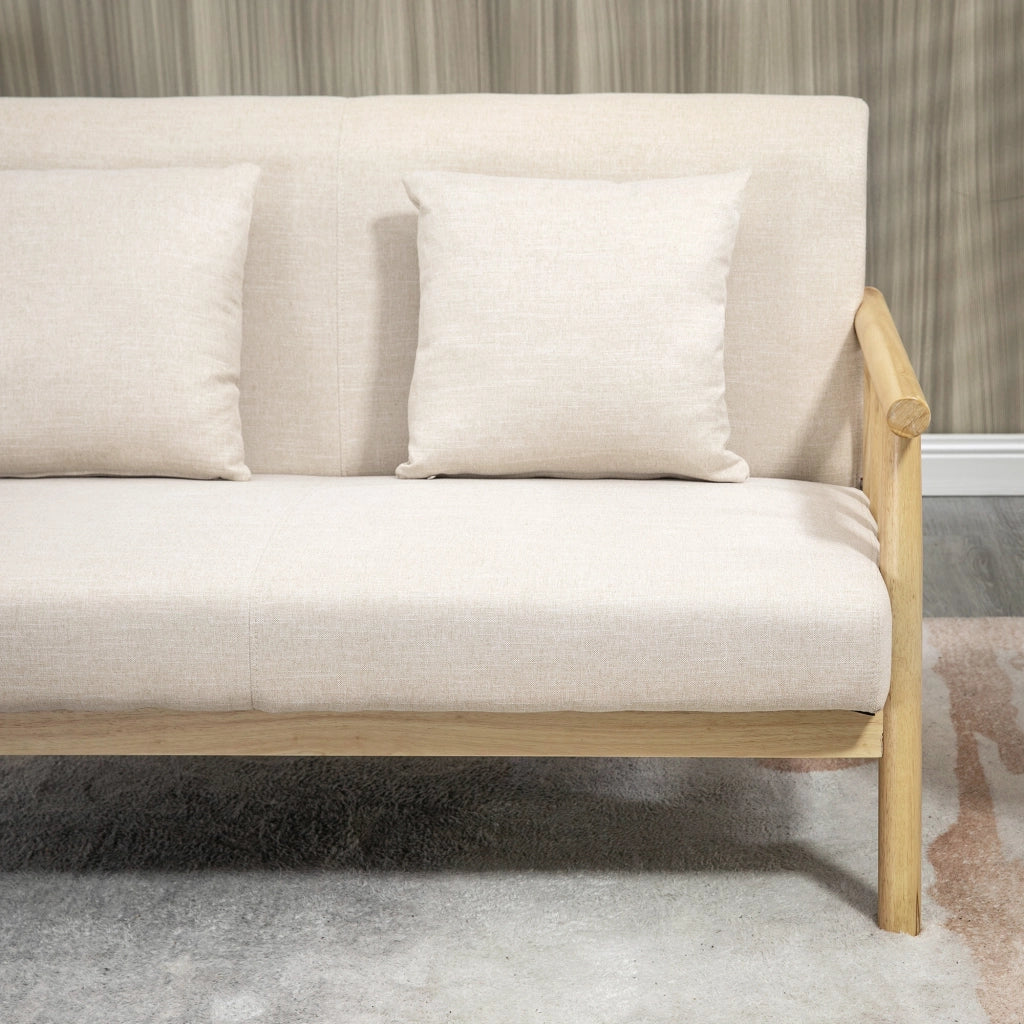 Divano 2 posti in tessuto ¨C zephmum ¨C beige 123x69x74 cm